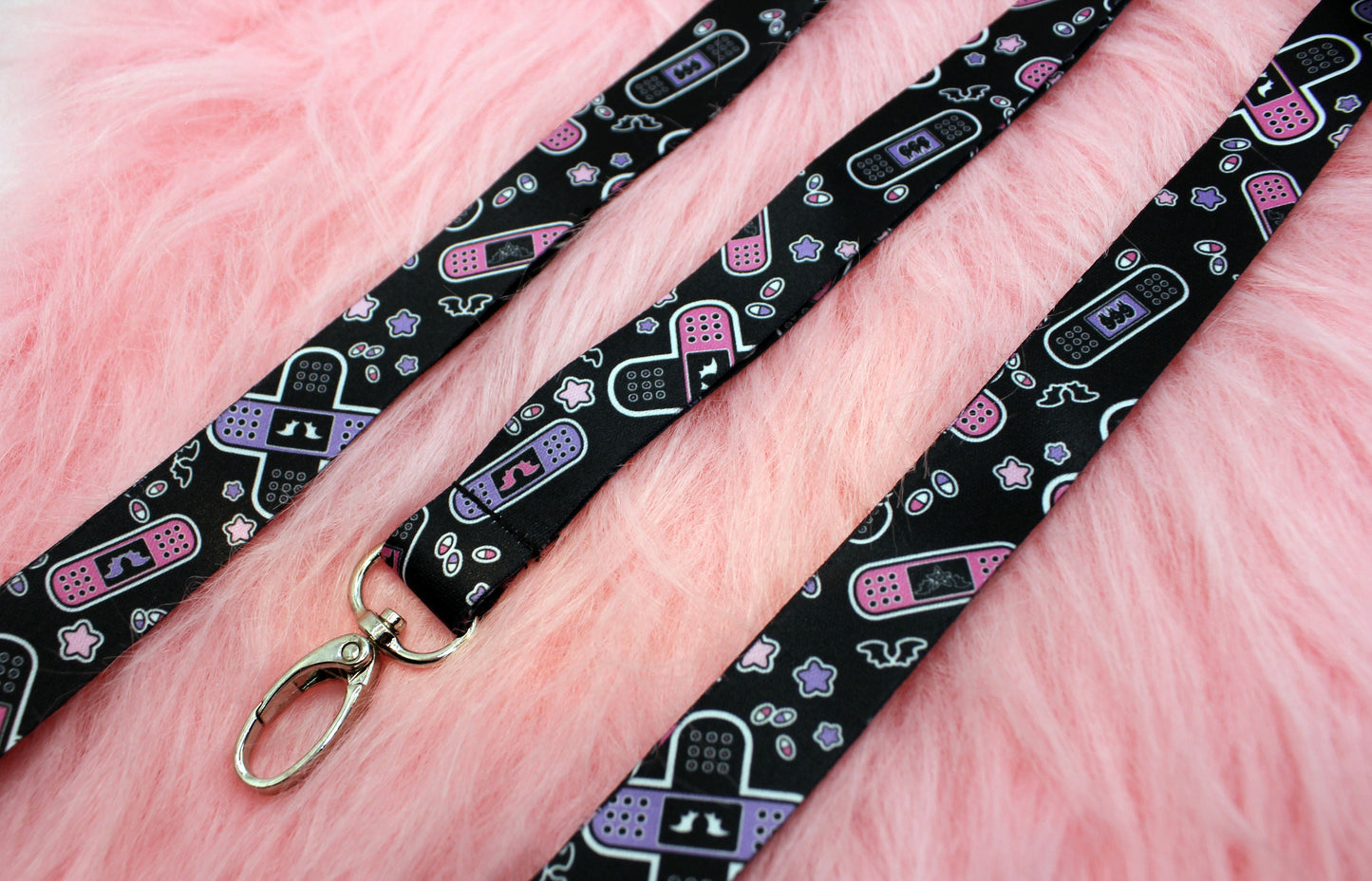 Black Menhera 90cm Lanyard - Yamikawaii Plasters