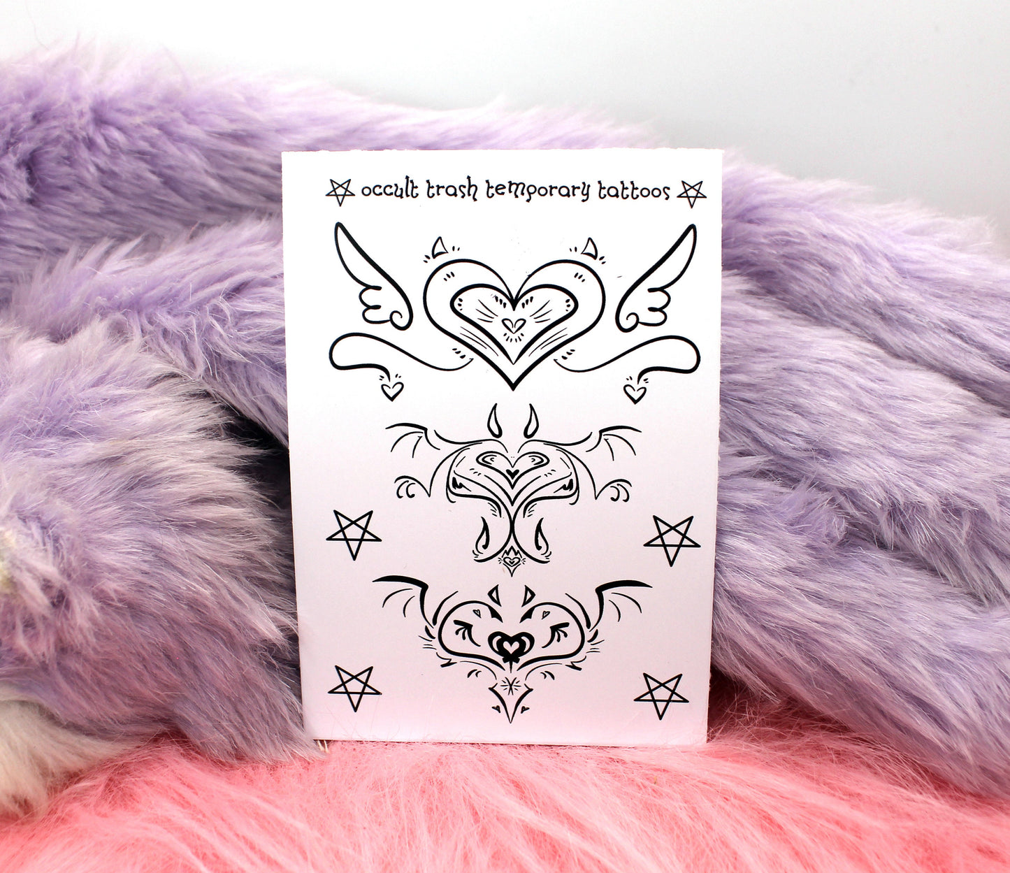 Succubi/boi Sigil Temporary Tattoos Sheet B (Black, Pink, Purple & Red Available)