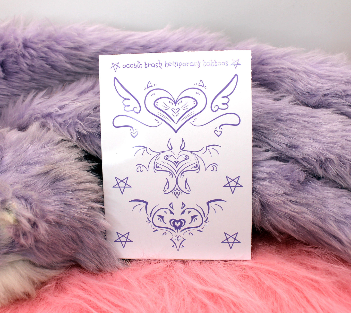 Succubi/boi Sigil Temporary Tattoos Sheet B (Black, Pink, Purple & Red Available)