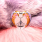Knot Pocket Furry Heart Badge (55mm) - Deer Butt with Hearts