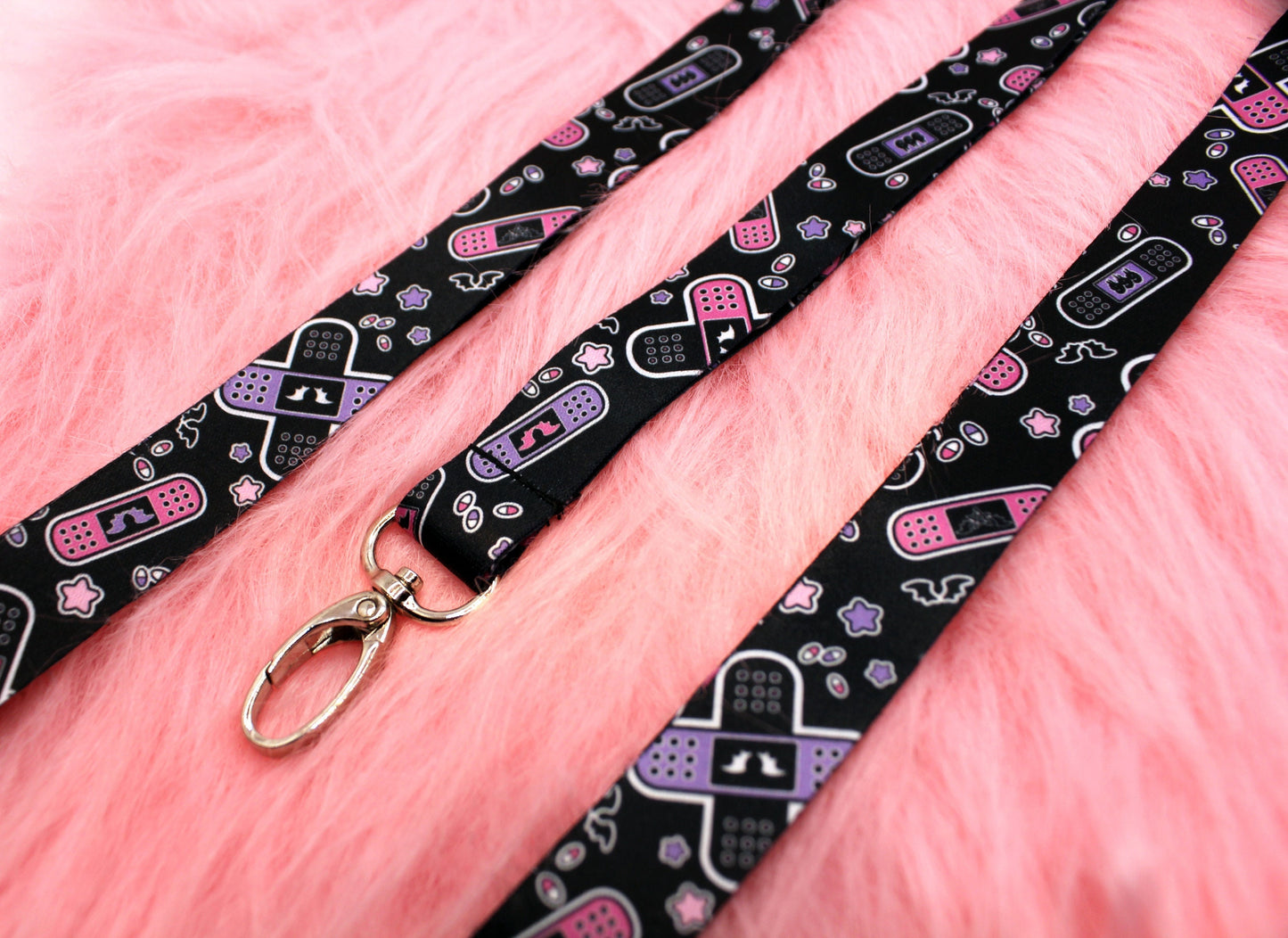 Black Menhera 90cm Lanyard - Yamikawaii Plasters