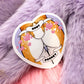 Knot Pocket Furry Heart Sticker (55mm) - Deer Butt with Hearts