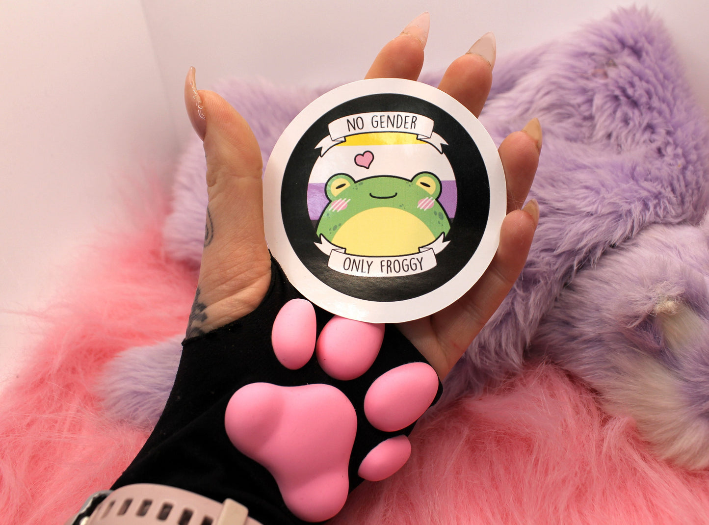 No Gender Only Froggy Bumper Sticker (5cm )