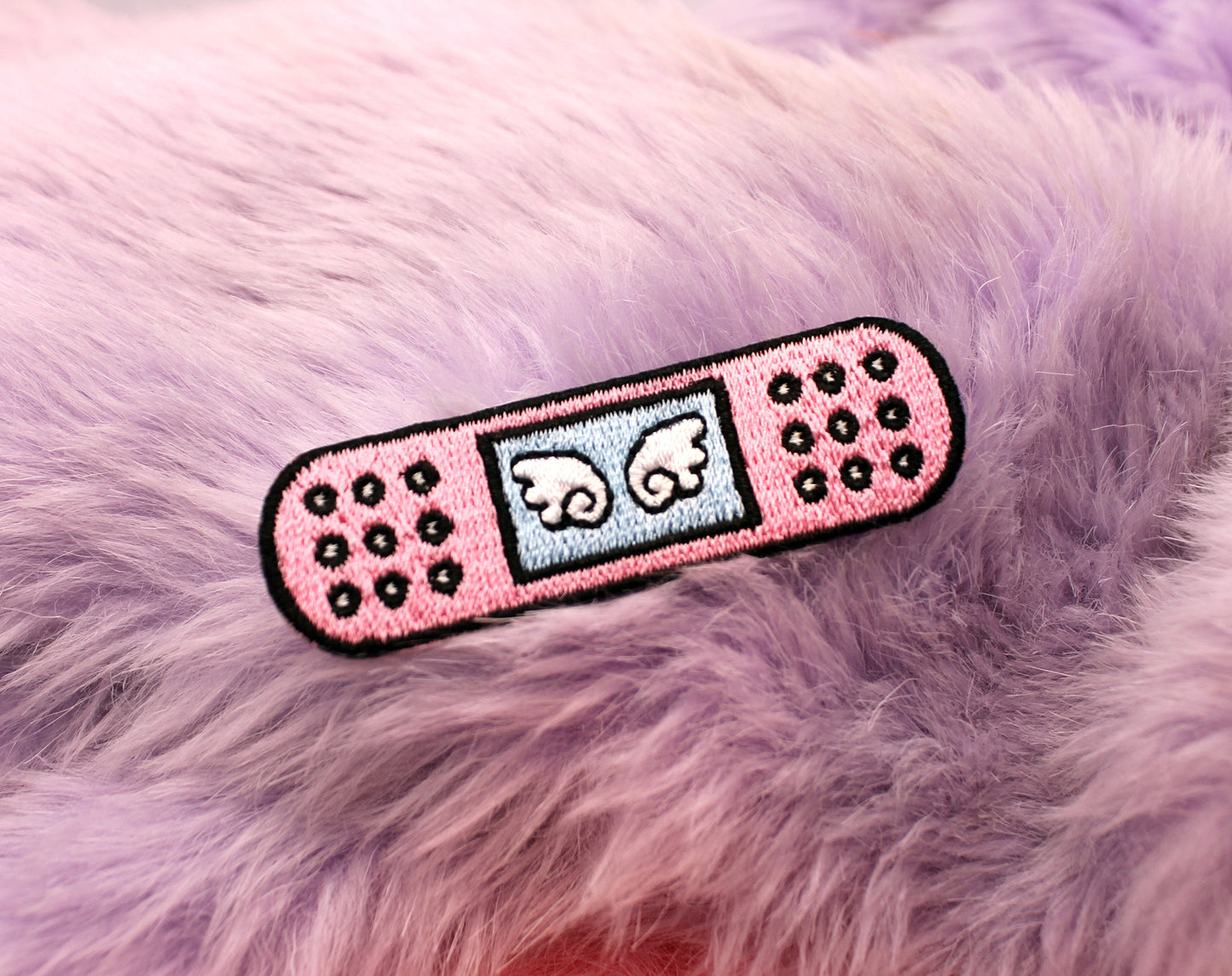 Winged Plaster Iron-On Patch (60mm) - Kawaii Menhera Bandaid