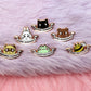 Nyan-Binary Enamel Pin (A Grade, Hard, Rose Gold) - Non-Binary Animal Puns