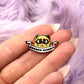 Gender Bandit Ferret Enamel Pin (A Grade, Hard, Rose Gold) - Non-Binary Animal Puns