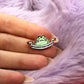 No Gender Only Froggy Enamel Pin (A Grade, Hard, Rose Gold) - Non-Binary Animal Puns