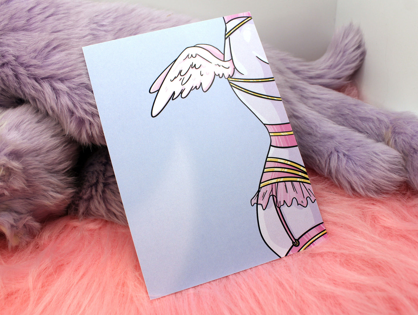 Angel Side A6 Print - Pastel Lingerie Pin-Up