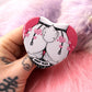 Knot Slut Furry Heart Badge (55mm) - Bunny Butt with Hearts