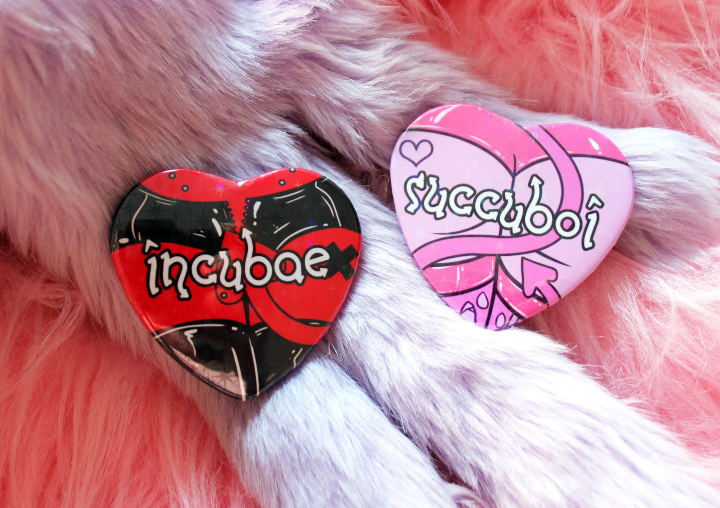 Incubae Heart Badges (55mm)