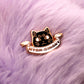 Nyan-Binary Enamel Pin (A Grade, Hard, Rose Gold) - Non-Binary Animal Puns