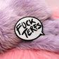 Fuck TERFs Speech Bubble Iron-On Patch (60mm)