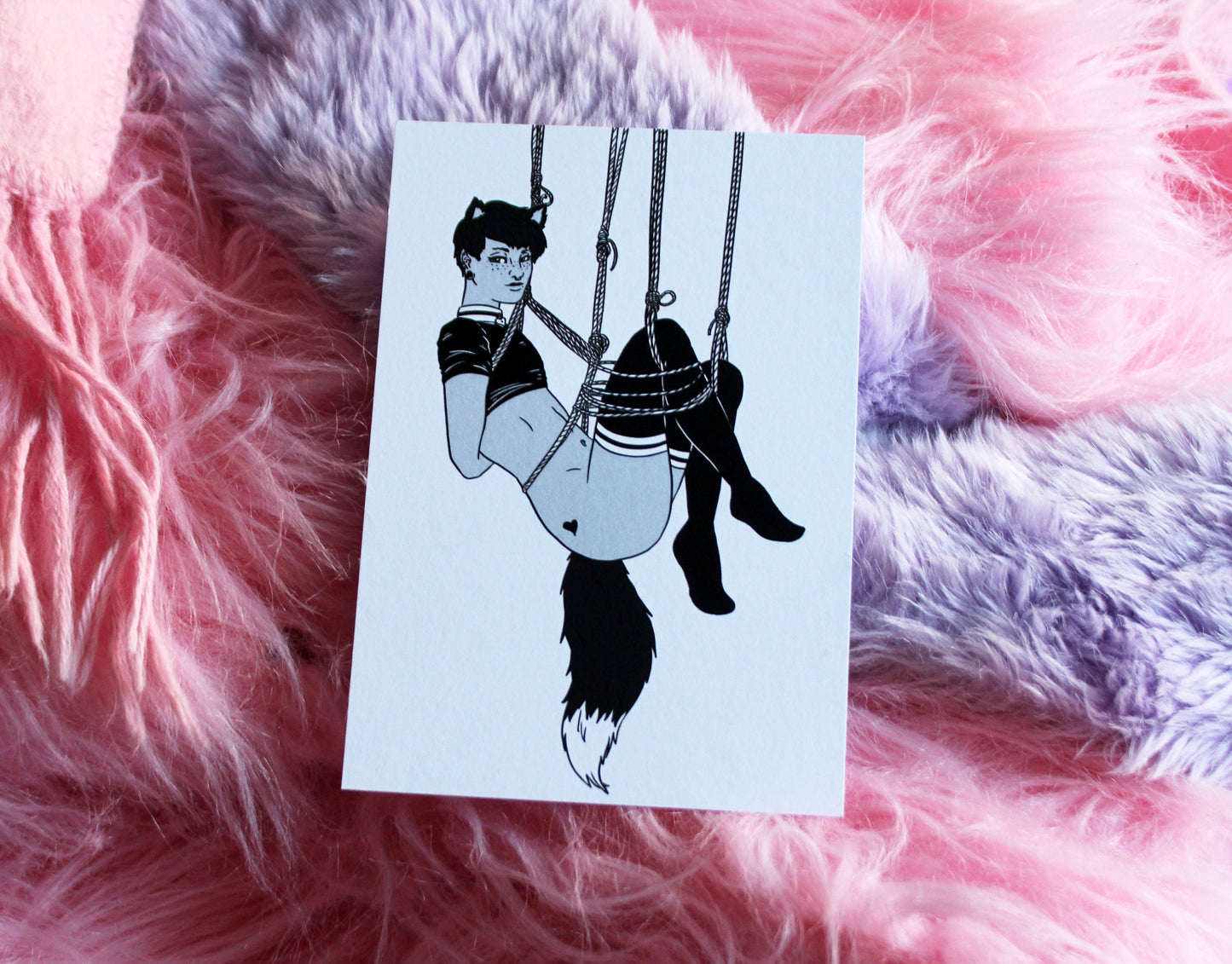 Non-Binaries in Knots Shibari Fox A6 Print