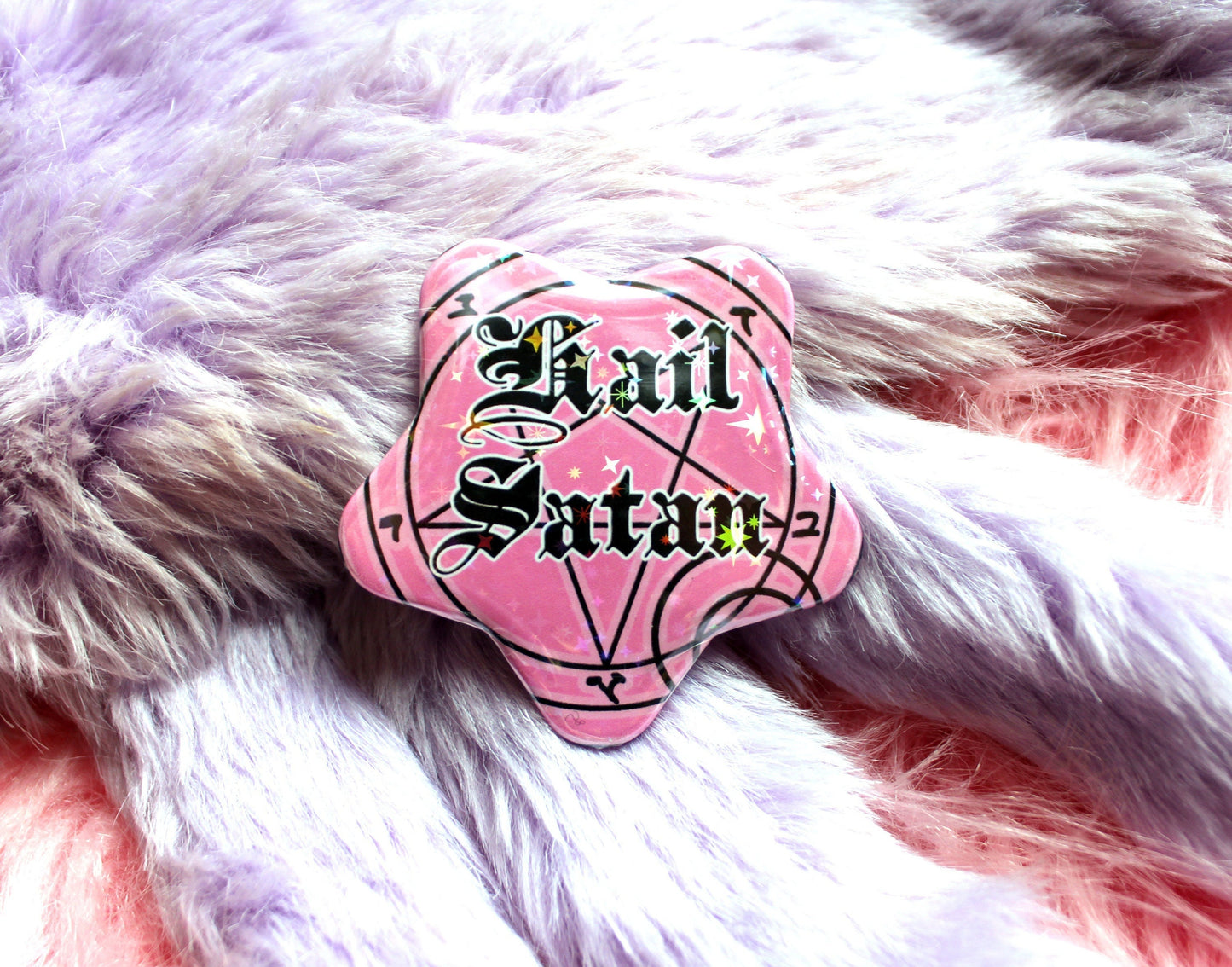 Hail Satan Pentagram Star Badges (55mm)