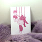 Pastel Pink Non-Binaries in Knots Shibari Fox A6 Print