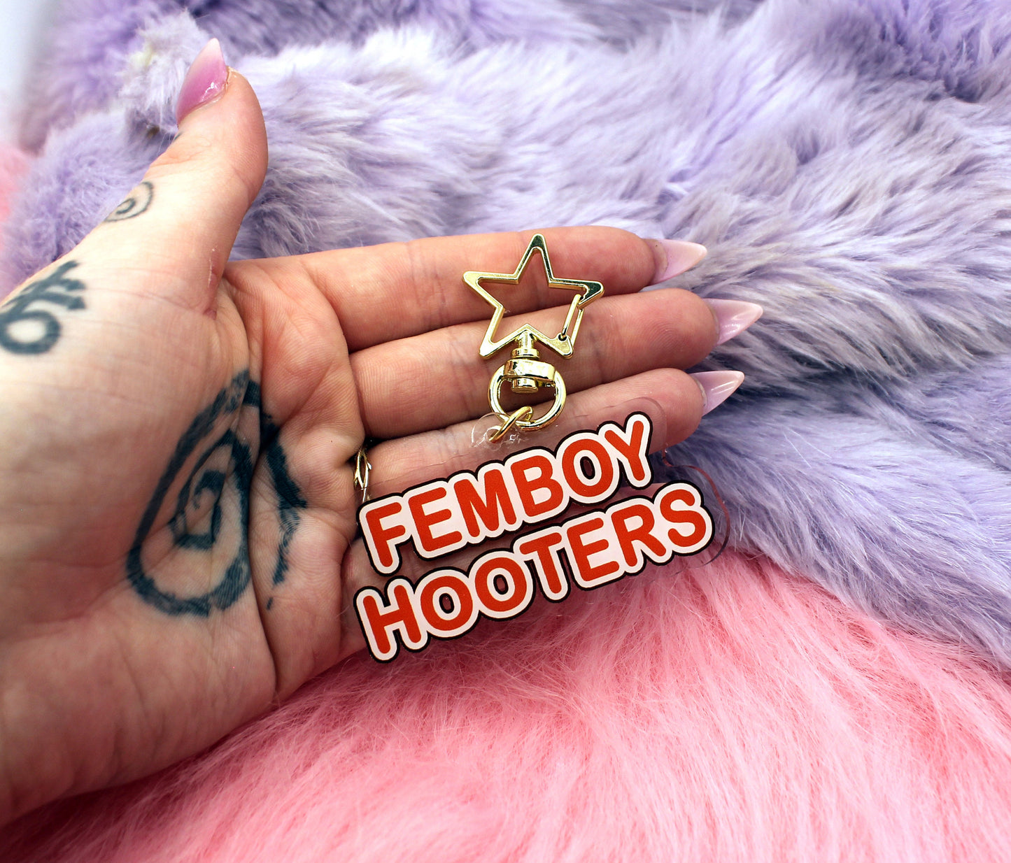 Femboy Hooters Acrylic Charm (2.5inch)