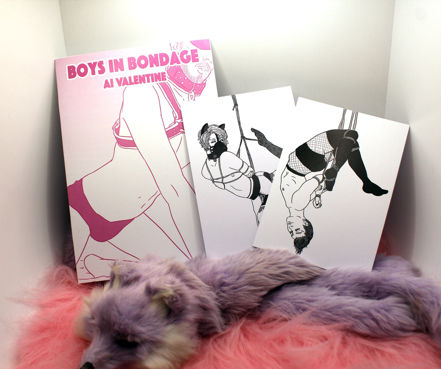 Boys in Bondage Puppy Shibari A6 Print