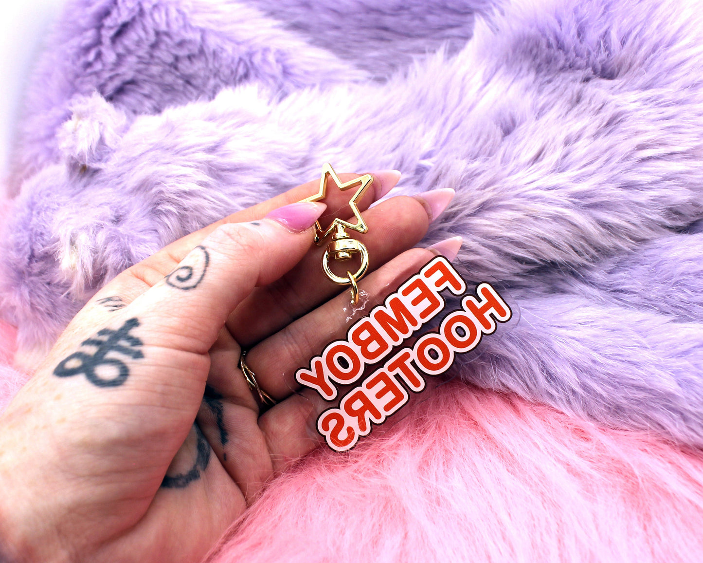 Femboy Hooters Acrylic Charm (2.5inch)