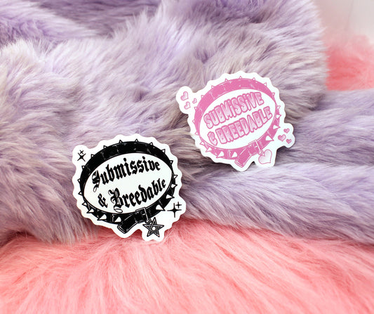 Submissive & Breedable Stickers (55mm)