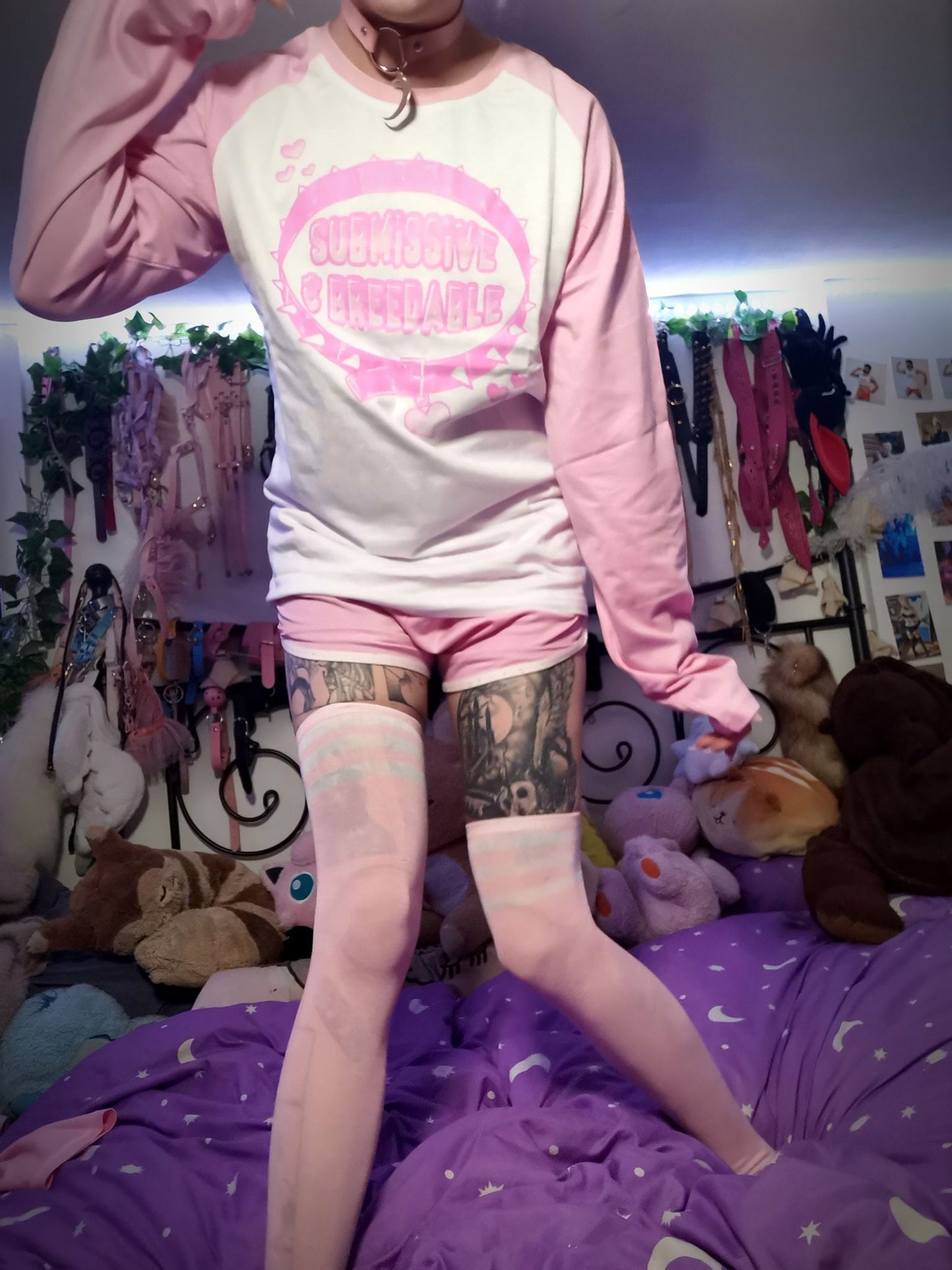 Submissive and Breedable Pink Full Outfit/T-shirt
