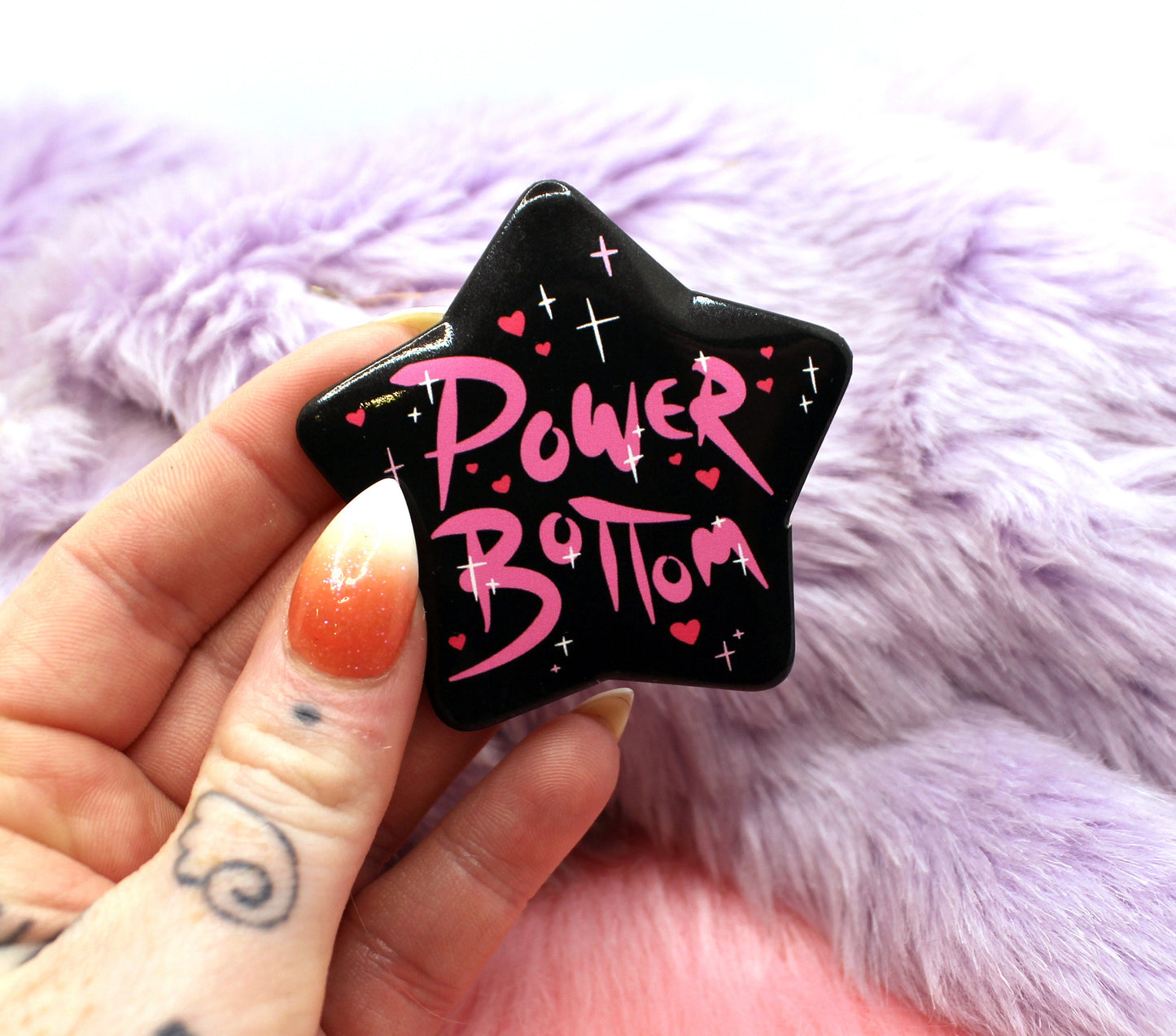 Power Bottom Star Badge (55mm)
