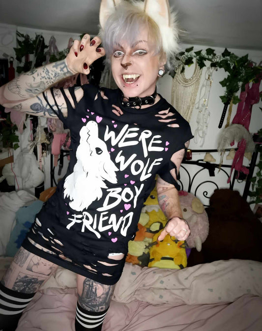 Black Werewolf Boyfriend T-shirt