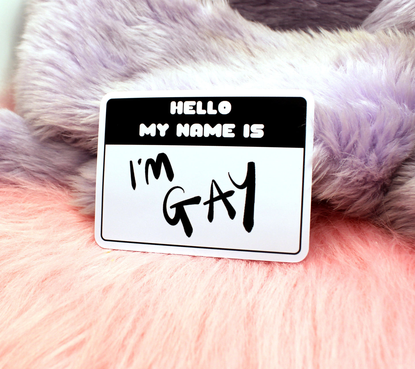 Hello, My Name is I'm Gay Sticker (8cm)