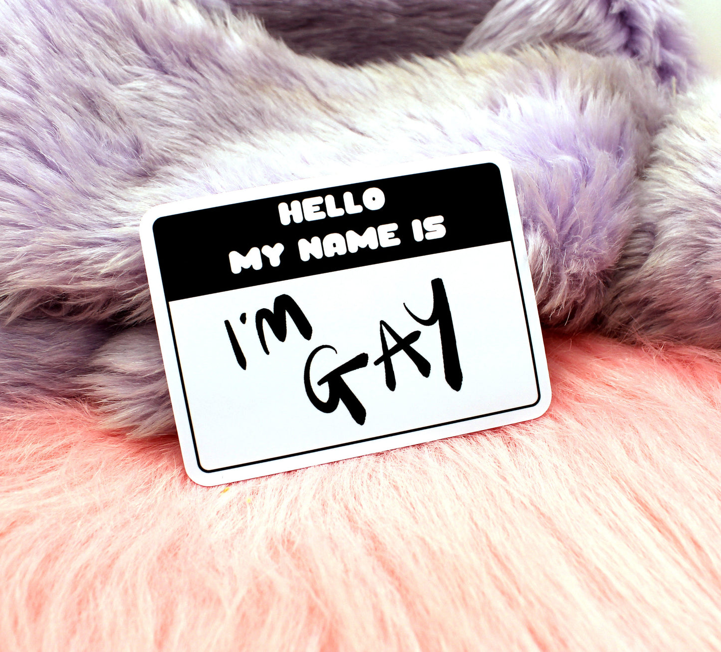 Hello, My Name is I'm Gay Sticker (8cm)