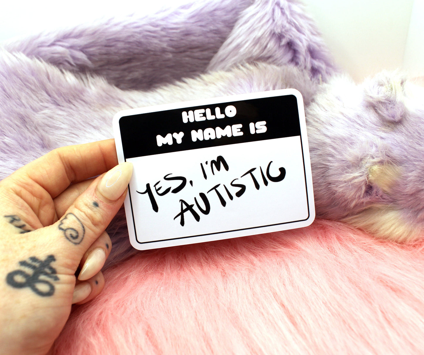 Hello, My Name is Yes, I'm Autistic Sticker (8cm)