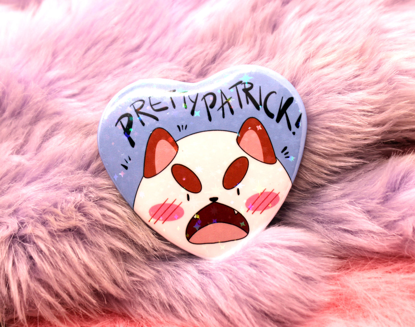 Pretty Patrick PuppyCat Heart Badge (55mm)